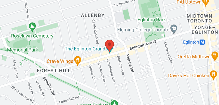 map of #901 -398 EGLINTON AVE E